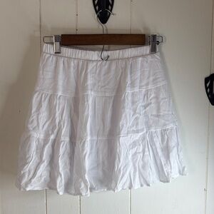 268 - White Tiered Skirt